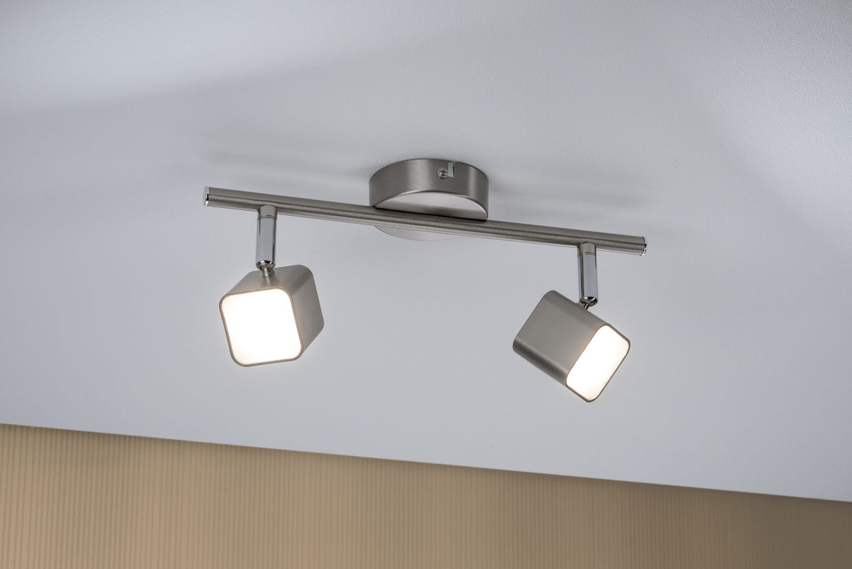 Paulmann Spotlight Cubik 2x4W Eisen geb. 230V Metall/Kunstsoff