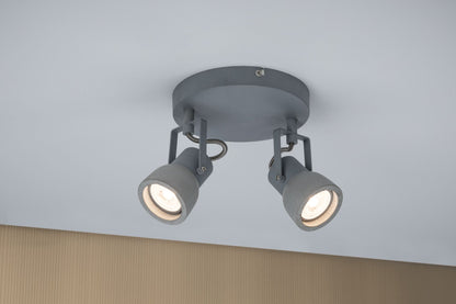 Paulmann Spotlight Ogma max 2x10W GU10 Grau 230V Metall/Beton