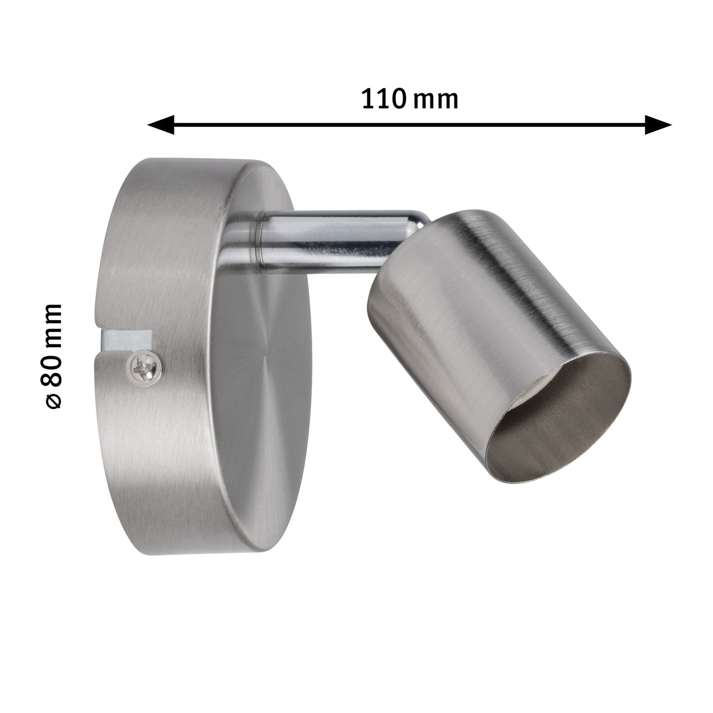 Paulmann Strahler Carolina 1-flammig max. 1x10W GU10 Nickel matt ohne Leuchtmittel