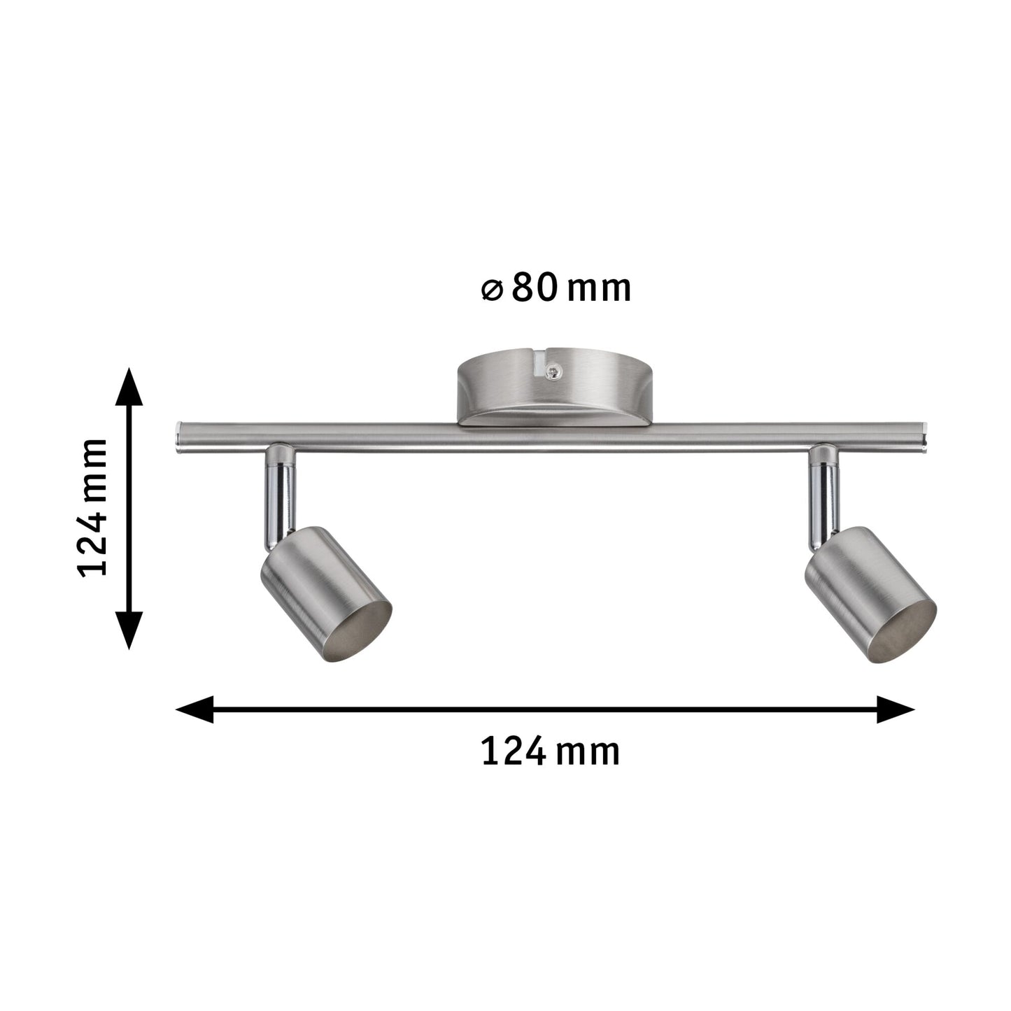 Paulmann Strahler Carolina 2-flammig max. 2x10W GU10 Nickel matt ohne Leuchtmittel