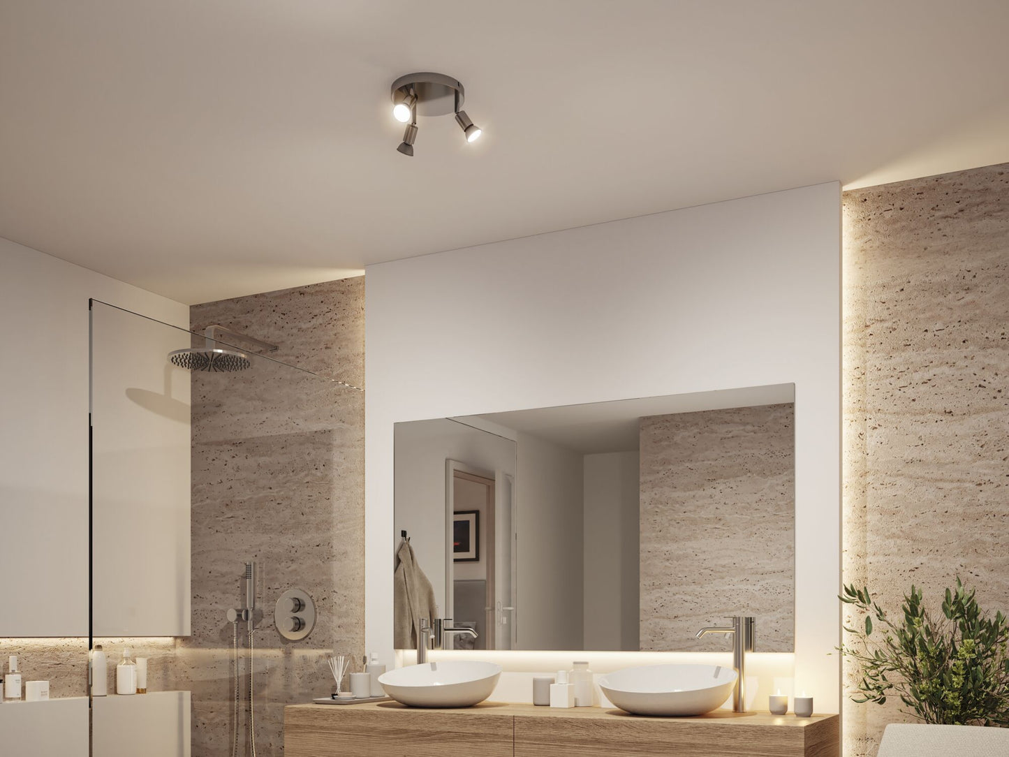 Paulmann Spotlight Carolina IP44 GU10   230V max. 3x10W dimmbar Chrom