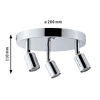 Paulmann Spotlight Carolina IP44 GU10   230V max. 3x10W dimmbar Chrom