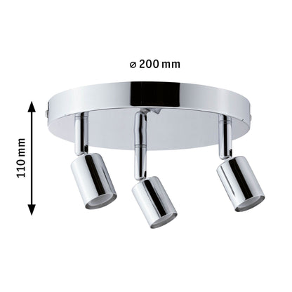 Paulmann Spotlight Carolina IP44 GU10   230V max. 3x10W dimmbar Chrom