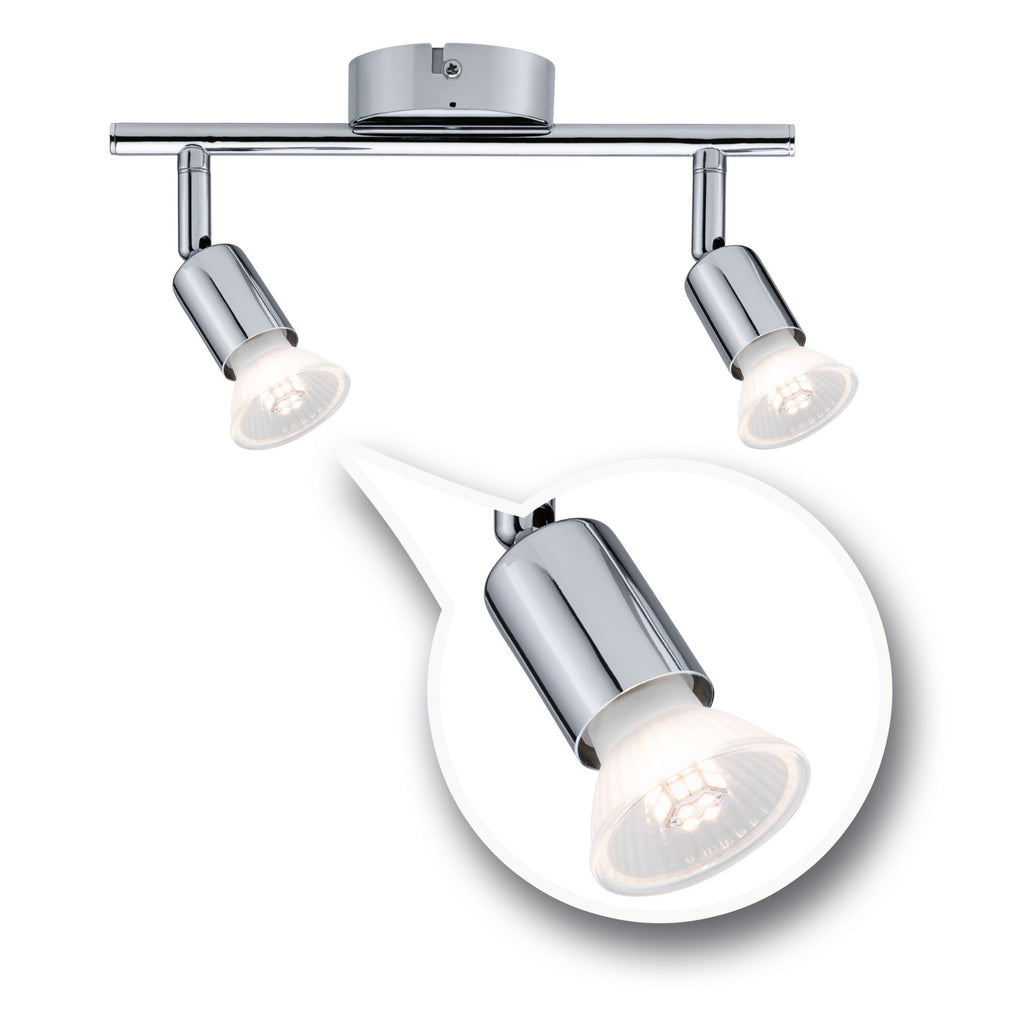 Paulmann Spotlight Carolina IP44 GU10   230V max. 2x10W dimmbar Chrom