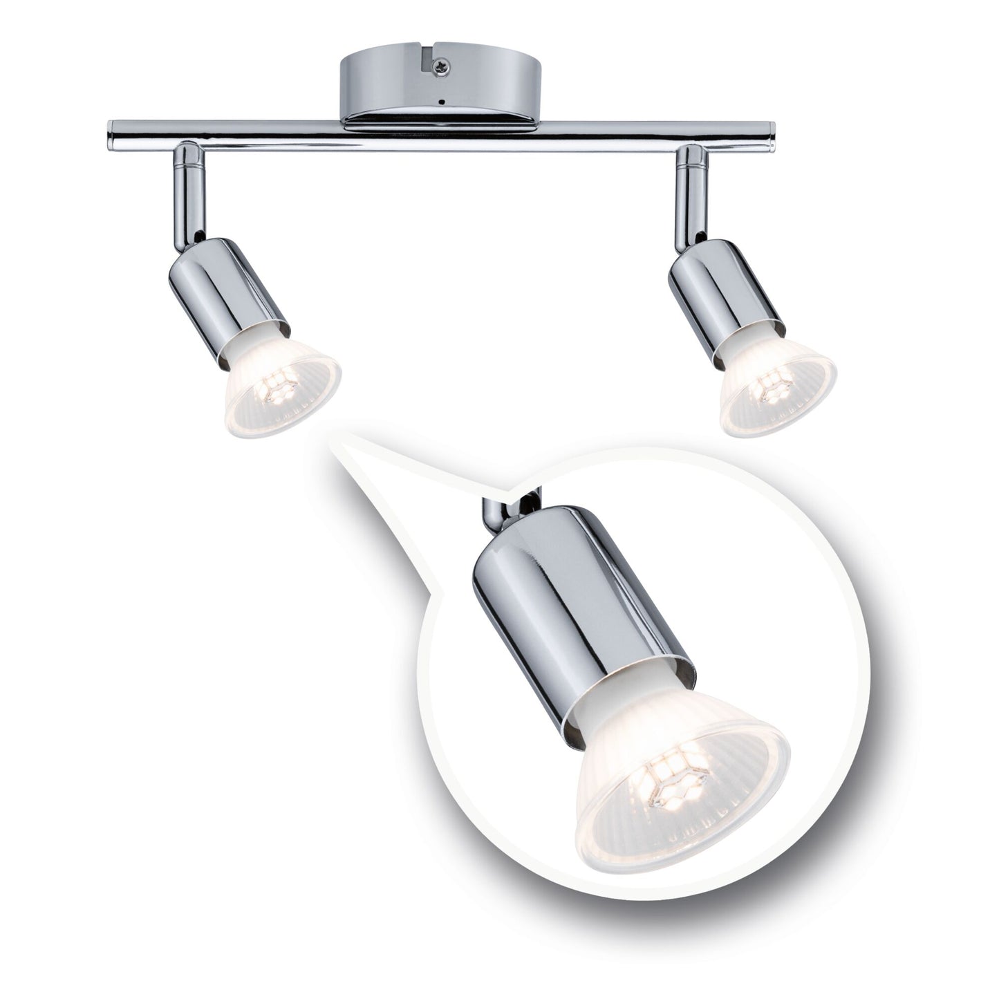 Paulmann Spotlight Carolina IP44 GU10   230V max. 2x10W dimmbar Chrom