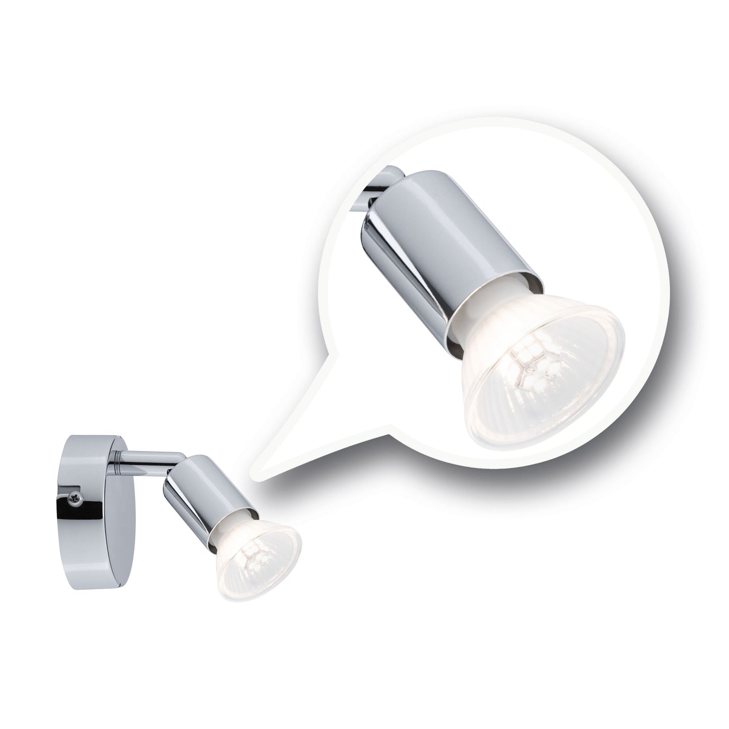 Paulmann Spotlight Carolina IP44 GU10   230V max. 10W dimmbar Chrom