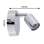 Paulmann Spotlight Carolina IP44 GU10   230V max. 10W dimmbar Chrom
