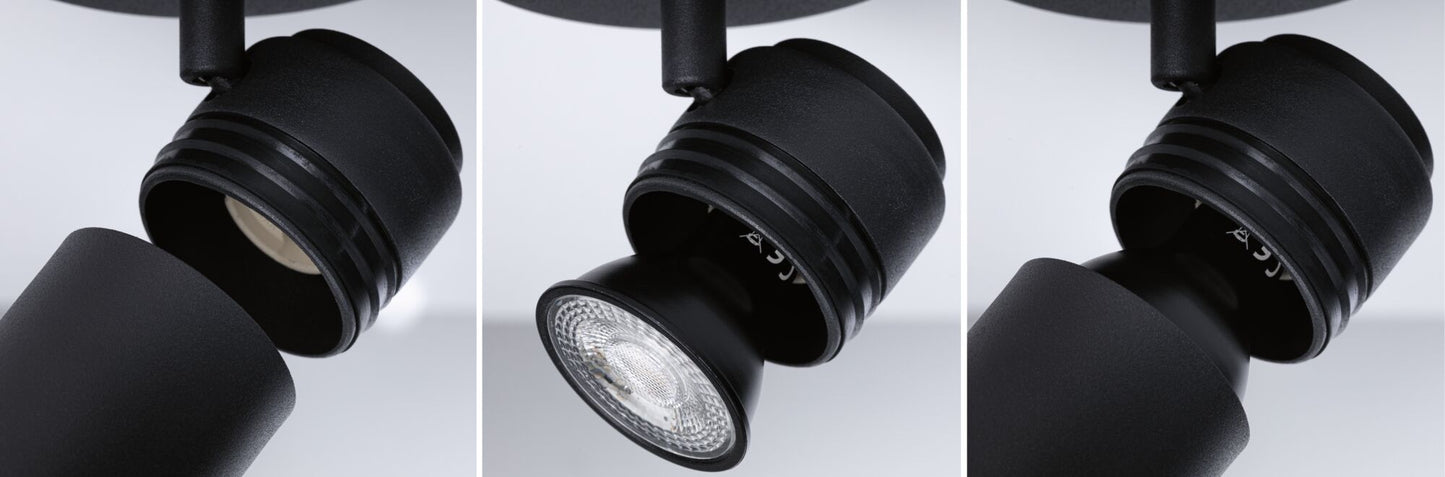 Paulmann Spotlight Zyli IP44 GU10   230V max. 10W dimmbar Schwarz matt