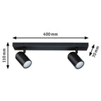Paulmann Spotlight Zyli IP44 GU10   230V max. 2x10W dimmbar Schwarz matt