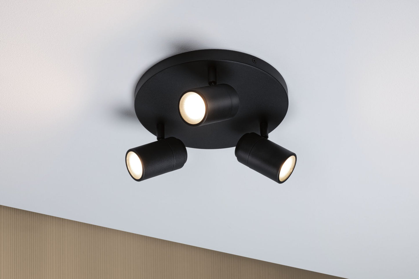Paulmann Spotlight Zyli IP44 GU10   230V max. 3x10W dimmbar Schwarz matt