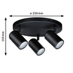 Paulmann Spotlight Zyli IP44 GU10   230V max. 3x10W dimmbar Schwarz matt
