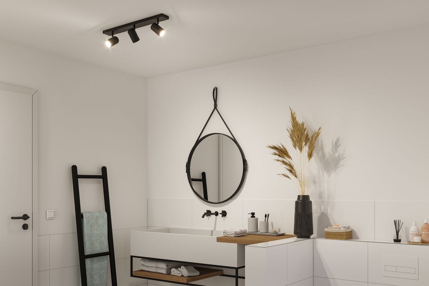Paulmann Spotlight Zyli IP44 GU10   230V max. 3x10W dimmbar Schwarz matt
