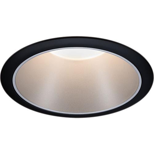 LED-Einbaustrahler 'Cole' schwarz/silber rund