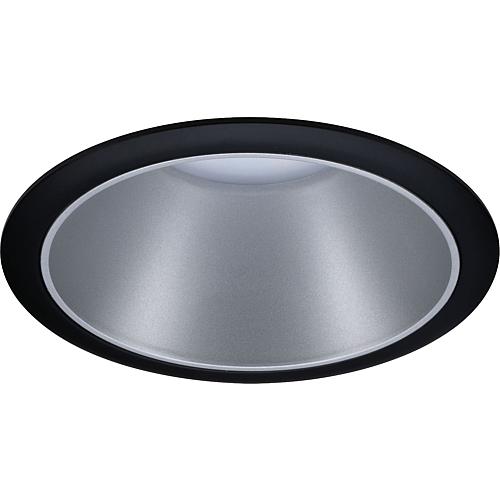 LED-Einbaustrahler 'Cole' schwarz/silber rund