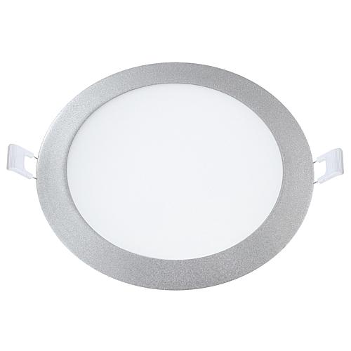 EGB LED Panel 18W rund, silber 1350lm 3000K (Lieferung ohne Netzgerät - optional wählbar)