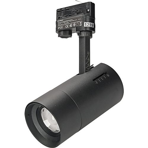 3-Phasen-LED-Strahler Zoom-DIM, 25W 3000K, schwarz