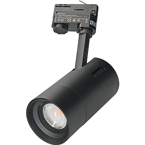 3-Phasen-LED-Strahler Zoom-DIM, 25W 3000K, schwarz