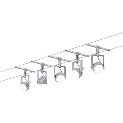 Paulmann Wire System OrbLED 5x4W Chrom matt/ Chrom 230/12V Kunststoff