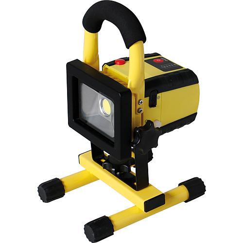 EGB LED Akku-Strahler IP44 10W 750lm 6500K mit Wechsel-Akku + USB-Output
