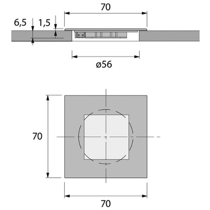 Deko-Light Quadro Point 0,6W silberfarben gebürstet
