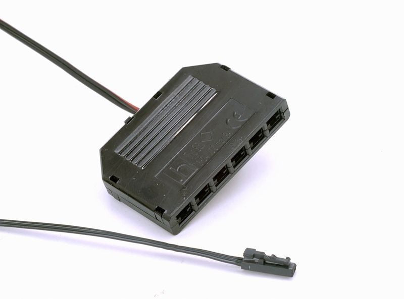 Deko-Light Verteiler 6-fach mit 2 mit Anschlusskabel  Schwarz