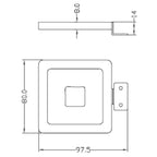 Deko-Light Spiegel Eckig 4,5W silberfarben Chrom