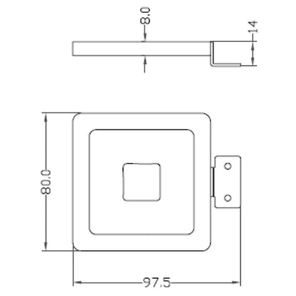 Deko-Light Spiegel Eckig 4,5W silberfarben Chrom