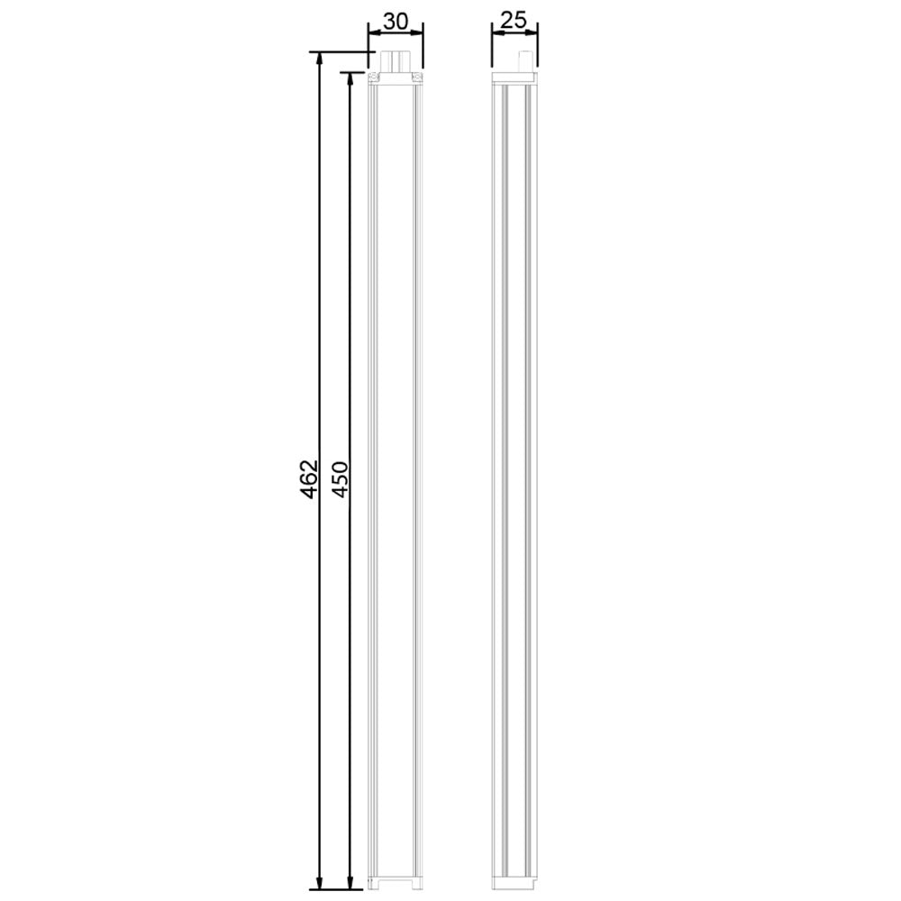 Deko-Light Unterbauleuchte Viereck Form 5,5W silberfarben eloxiert