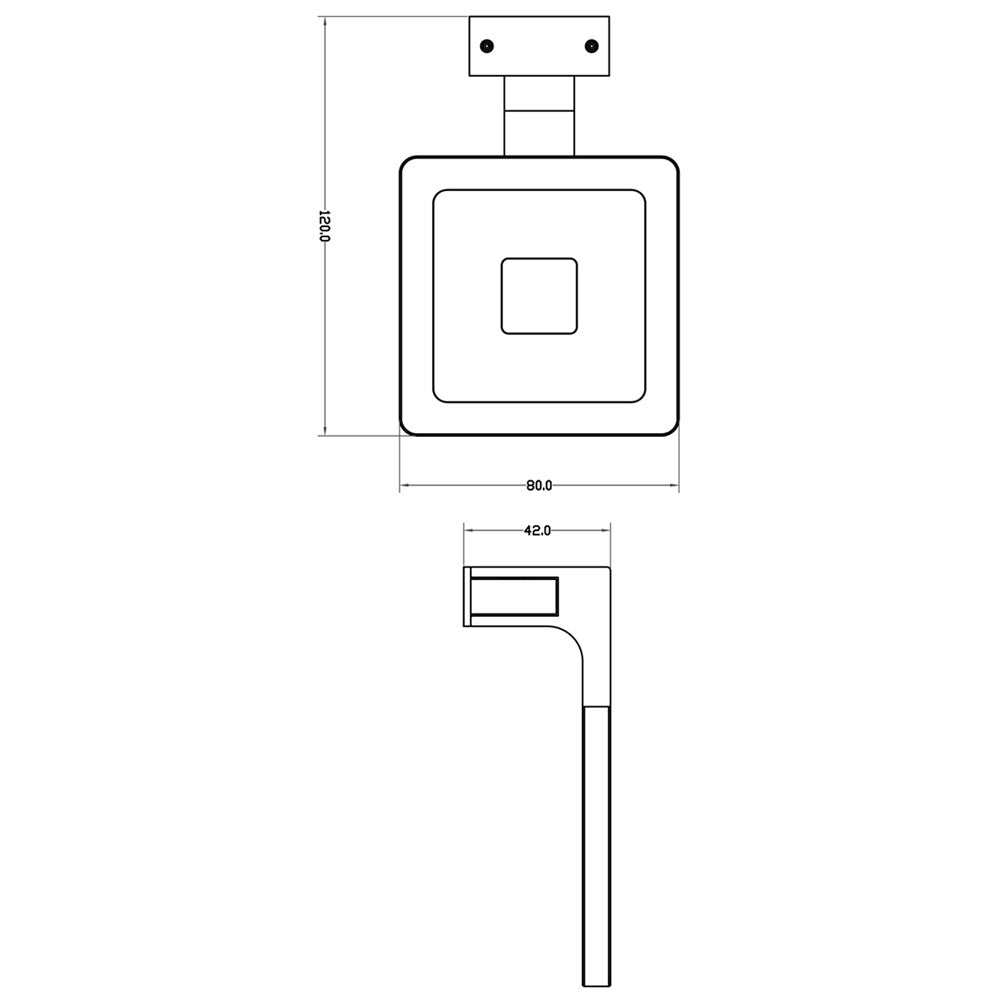 Deko-Light LED-Unterbauleuchte, Unterschrankleuchte Spiegel Eckig II 12V DC 4,5W 230lm