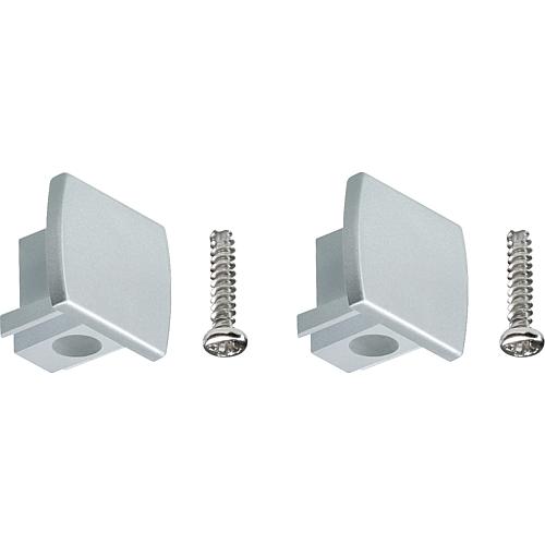 Paulmann URail Universal Endcap 2er Pack Chrom matt Kunststoff