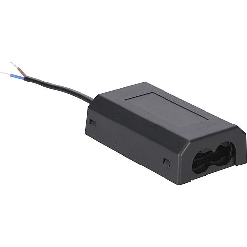 Anschlussbox für Netzgeräte, schwarz