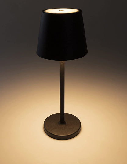 LED Akku-Tischleuchte "Foco Tenda" 3000K, IP44, Touchschalter, 30cm,Schwarz