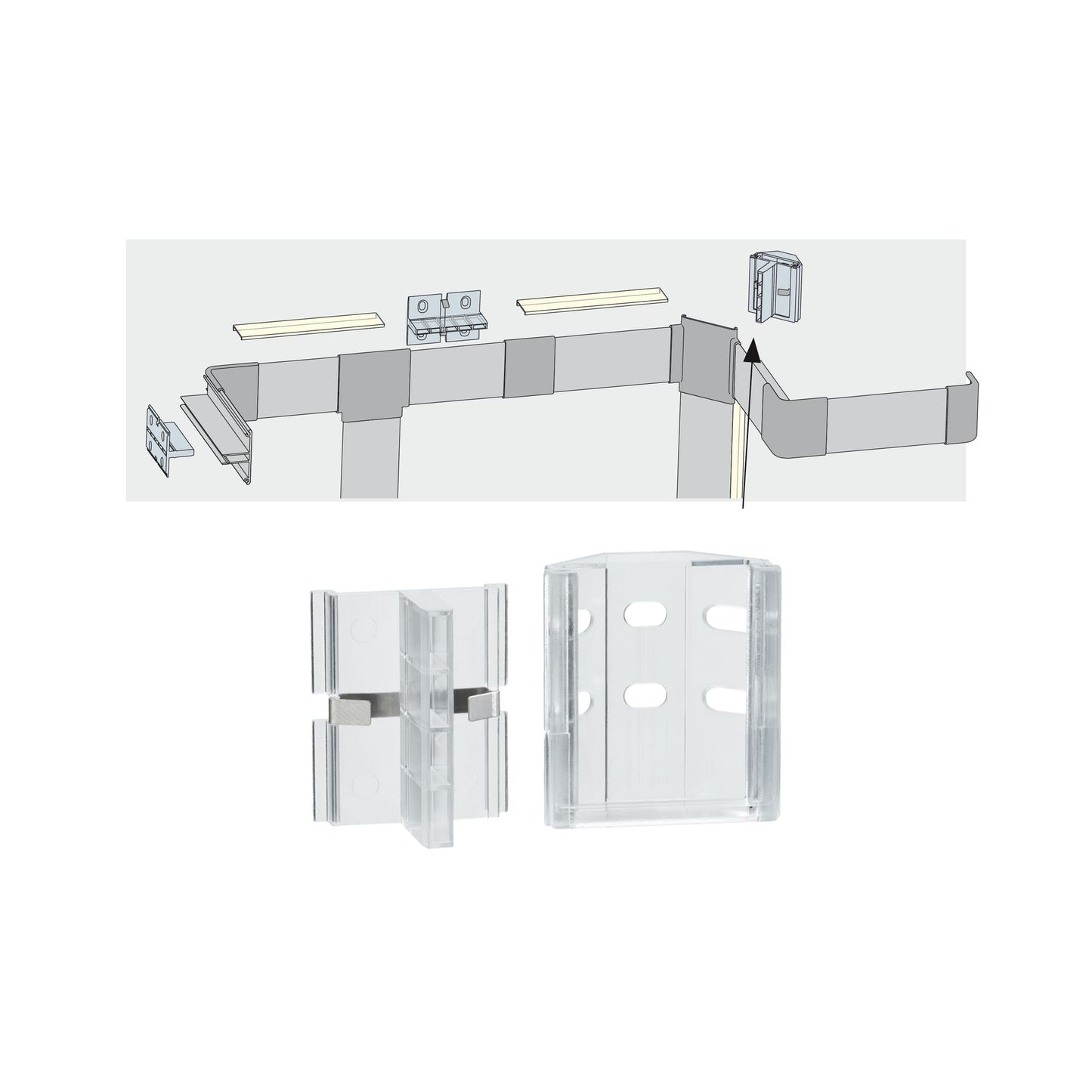 Paulmann Function Duo Profil Clix 2er Pack Transparent Kunststoff
