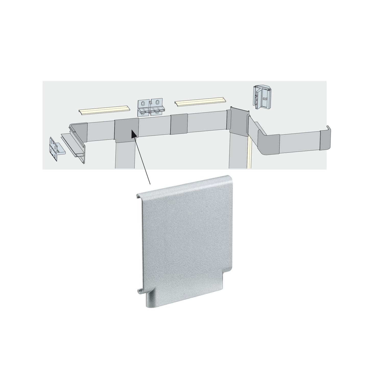 Paulmann Function Duo Profil T-Cover 2er Pack Alu matt Kunststoff