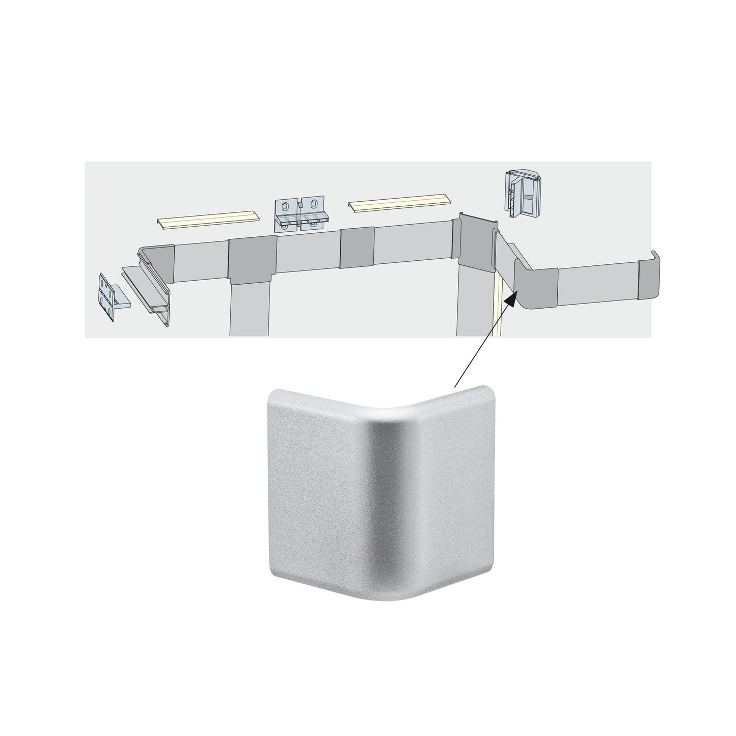 Paulmann Function Duo Profil Outside Corner 2er Pack Alu matt Kunststoff