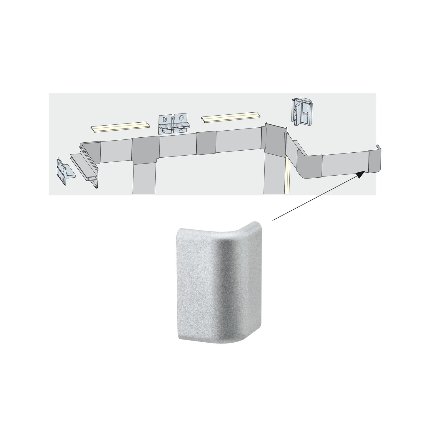 Paulmann Function Duo Profil End Cap 2er Pack Alu matt Kunststoff