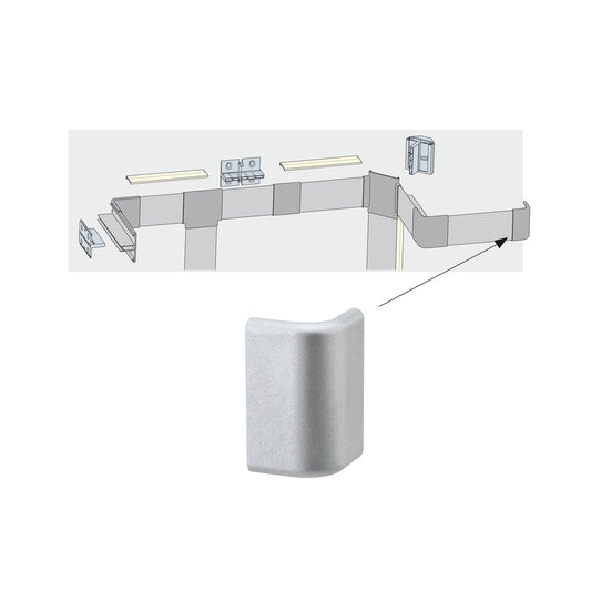 Paulmann Function Duo Profil End Cap 2er Pack Alu matt Kunststoff