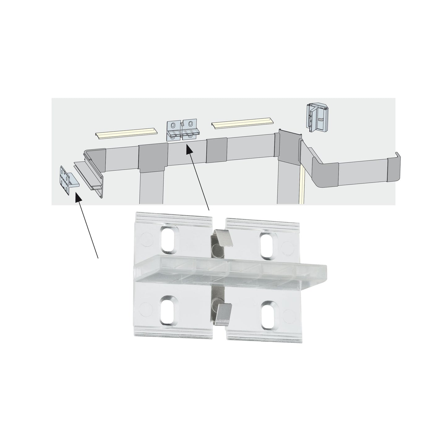 Paulmann Function Duo Profil Fixture 4er Pack Transparent Kunststoff