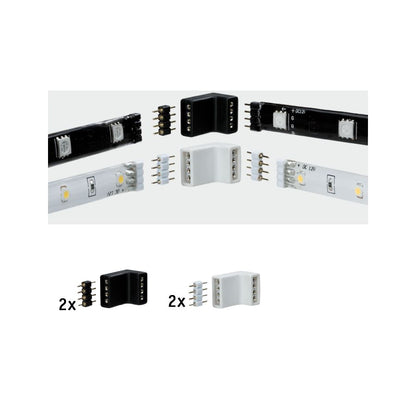 Paulmann Function YourLED Edge-Connector 4er Pack Weiß Schwarz