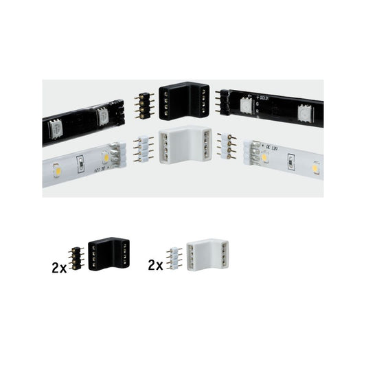 Paulmann Function YourLED Edge-Connector 4er Pack Weiß Schwarz