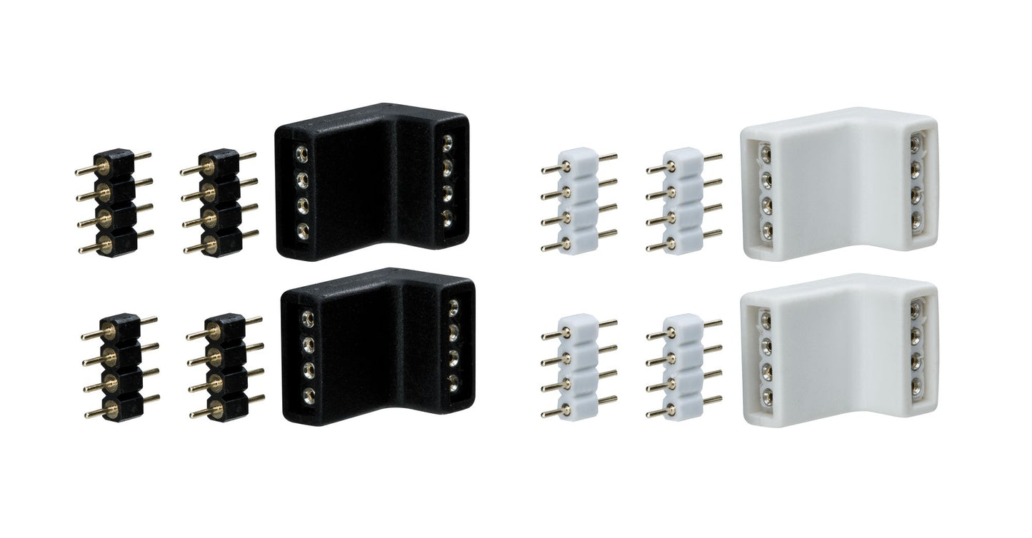 Paulmann Function YourLED Edge-Connector 4er Pack Weiß Schwarz