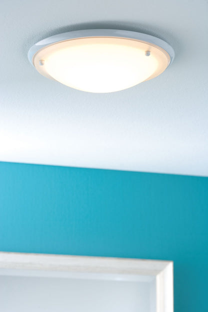 Paulmann WallCeiling Arctus IP44 max.60W E27 275mm Weiß/Opak 230V Metall/Glas