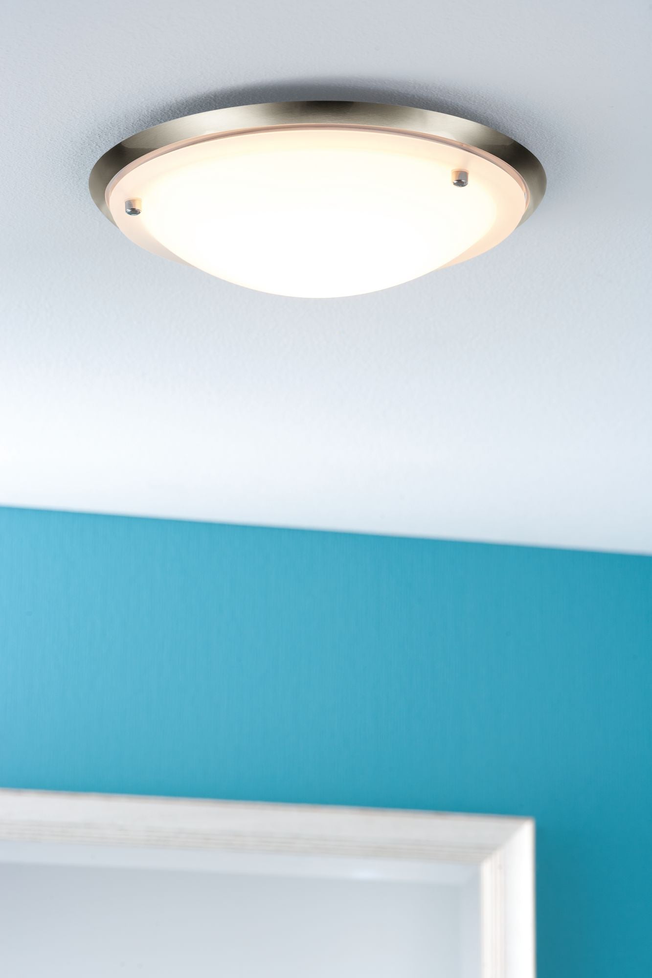 Paulmann WallCeiling Arctus IP44 max.60W E27 275mm Eisen geb/Opak 230V Metall/Glas