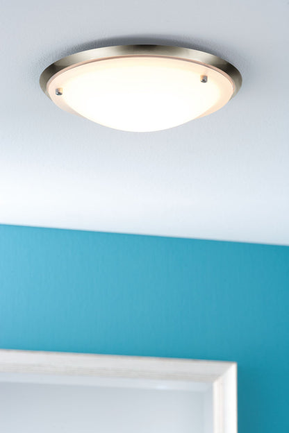 Paulmann WallCeiling Arctus IP44 max.60W E27 275mm Eisen geb/Opak 230V Metall/Glas