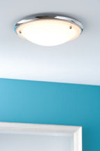 Paulmann WallCeiling Arctus IP44 max.60W E27 275mm Chrom/Opak 230V Metall/Glas