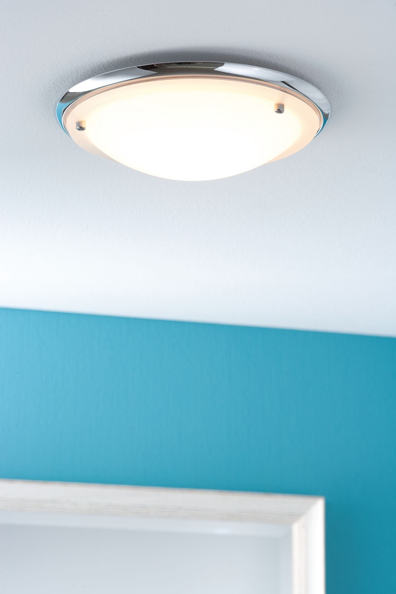 Paulmann WallCeiling Arctus IP44 max.60W E27 275mm Chrom/Opak 230V Metall/Glas