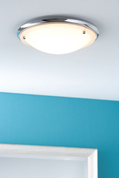 Paulmann WallCeiling Arctus IP44 max.60W E27 275mm Chrom/Opak 230V Metall/Glas