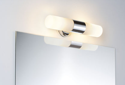 Paulmann WallCeiling Lenia IP44 max.2x20W E14 Chrom/Opak 230V Metall/Glas
