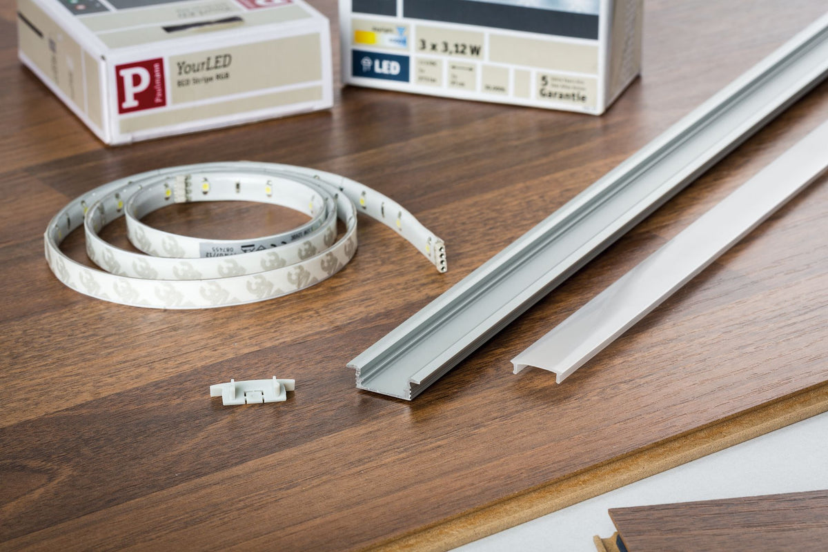 Paulmann Function Floor Profil mit Diffusor 200cm Alu eloxiert/Satin Alu/Kunststoff