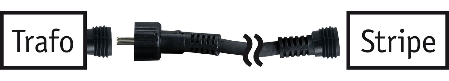 Paulmann Function WaterLED Flex-Connector IP65 500cm Schwarz Gummi